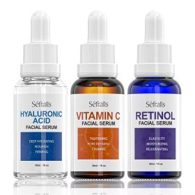 Sefralls Facial Serum Set Wholesale Hyaluronic Acid Retinol Vitamin C Moisturizing Nourishing Skin Care Face Serums