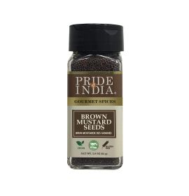 Pride of India â€“ Brown Mustard Seed Whole â€“ Gourmet Indian Spice â€“ Hot & Spicy Flavor â€“ Ideal seasoning for sauces/dips/spice blends â€“ Easy