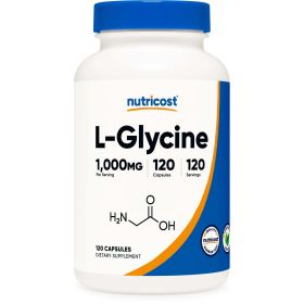 Nutricost L-Glycine 1000mg, 120 Capsules, Vegetarian, Non-GMO and Gluten Free Supplement