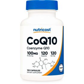 Nutricost CoQ10 Supplement 100mg, 120 Vegetarian Capsules, 120 Servings