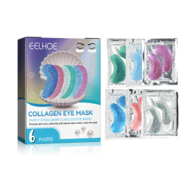 EELHOE Collagen Eye Mask Removes Fine Lines And Dark Circles Hydrating And Firming Lift Crystal Eye Mask (Option: 1PCS)